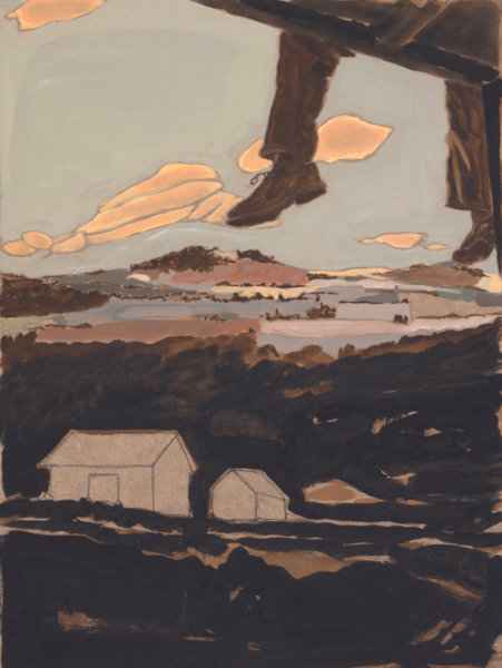 Surplomb - 30x40 - tempera